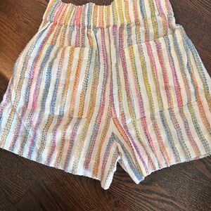 Loft multi color striped pull on shorts size XS